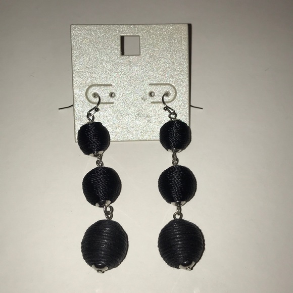 Jewelry - Black triple orb drop earrings from Old Navy